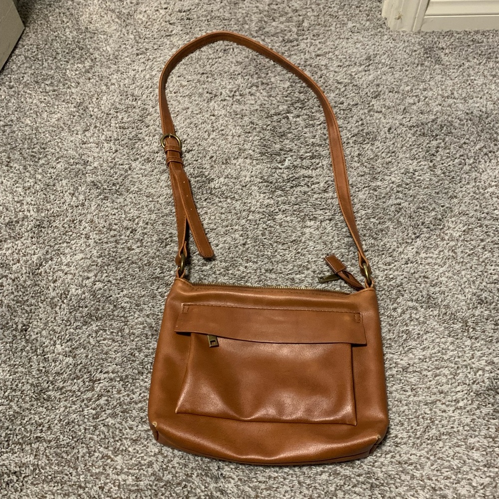 Brown Faux Leather Purse